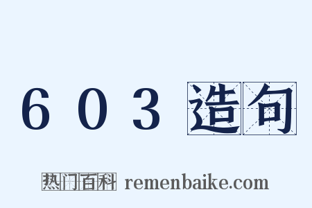 603造句是什么意思的图片